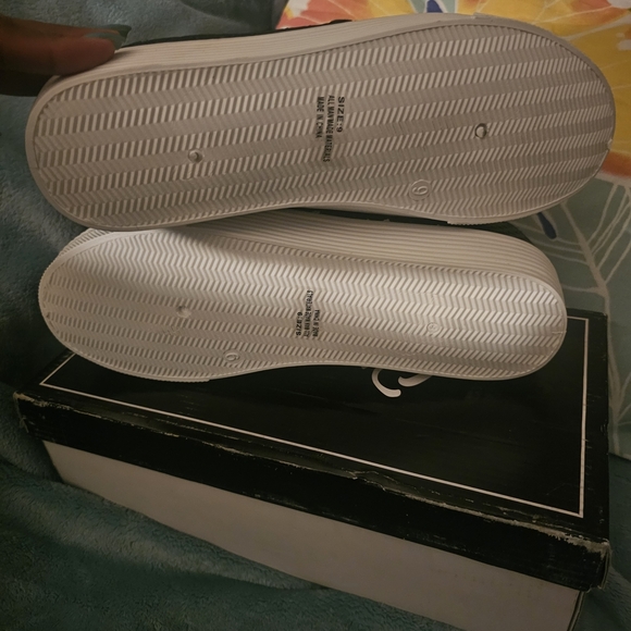 Qupid Black and White Slip-On Loafers - Picture 7 of 10